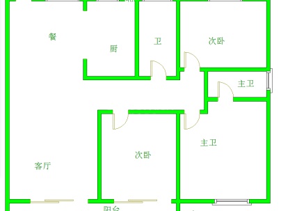 国宾壹号（京洲家园） 3室 2厅 138平米
