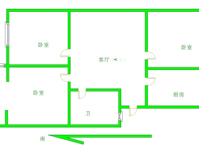 弘元小区 3室 1厅 89平米