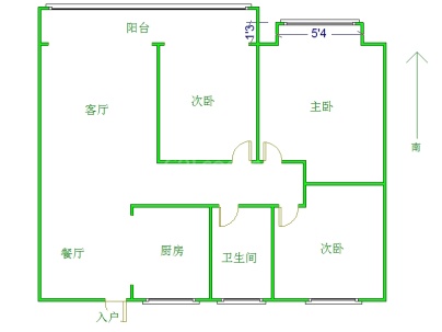 汉都中国府 3室 2厅 109平米