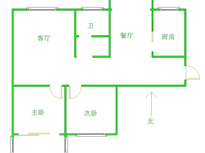 桓湖花园 2室 2厅 116平米