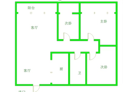 汉都中国府 3室 2厅 109平米