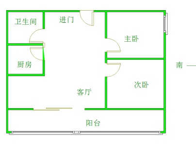 纺织厂梅苑新村 2室 1厅 90平米