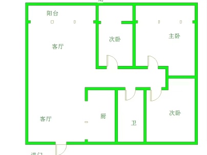汉都中国府 3室 2厅 105平米