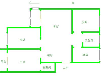 烟草公司 3室 1厅 125平米