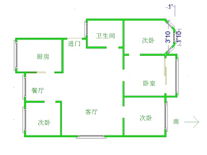 四海绿洲花园 4室 2厅 139平米