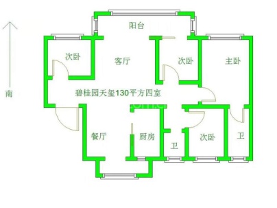 碧桂园·天玺 4室 2厅 131平米