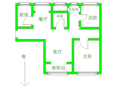 国购小区 3室 2厅 99平米