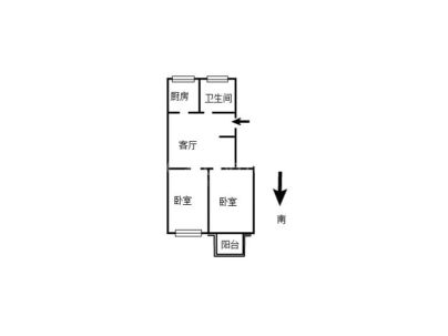 东方红小区一期 2室 1厅 77.25平米