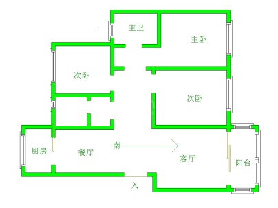 家天下水景天成 3室 2厅 130平米