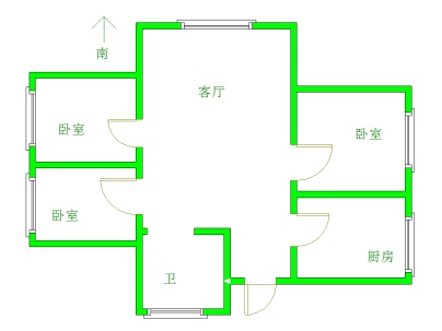 东紫昱苑 3室 1厅 88平米