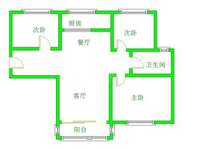 北苑枫景 3室 2厅 96.58平米