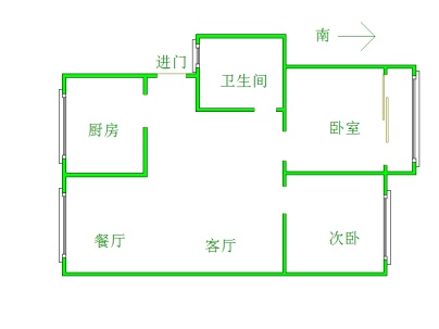 红方小区 2室 2厅 88.6平米