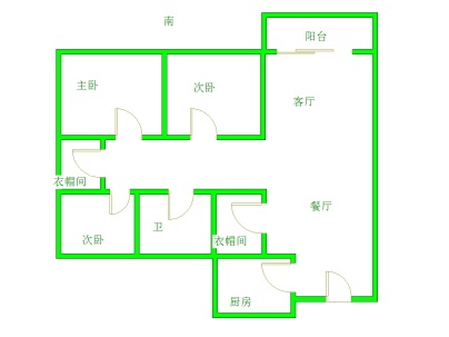 碧桂园黄金时代 3室 2厅 115平米