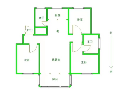 温哥华城四期（金水河畔） 3室 2厅 117平米