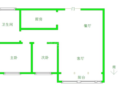 金色阳光花园 2室 2厅 88.75平米