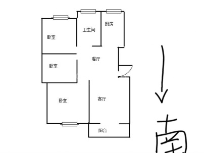 恒基御龙国际 3室 2厅 120.47平米