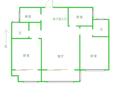 翡翠岛 3室 2厅 112平米