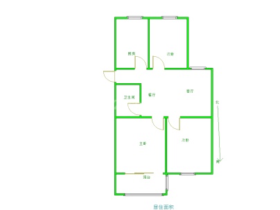 紫藤苑 3室 1厅 93.61平米
