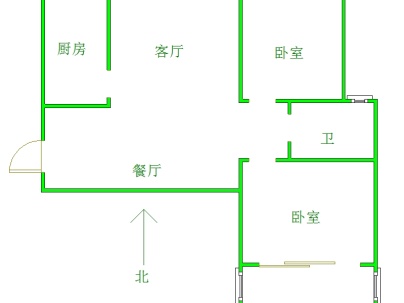 金色云天 2室 1厅 91.59平米