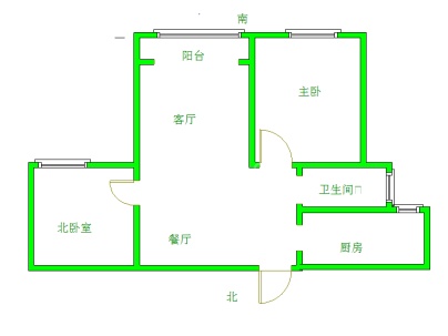 宏宇·之心城 2室 1厅 89平米