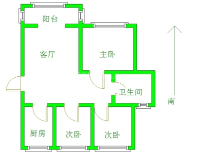 西城人家C区 3室 2厅 94.26平米