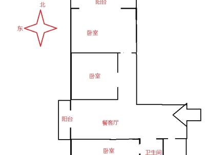 宏宇·之心城 3室 2厅 91.73平米