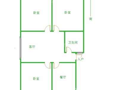 河西安置房(河畔雅苑) 3室 2厅 105.7平米