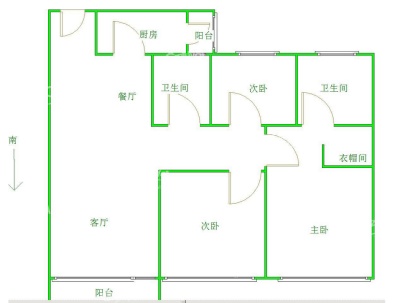 恒大名都 3室 2厅 118平米