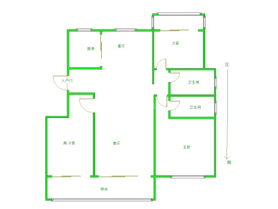 融翔·江山悦 3室 2厅 118平米