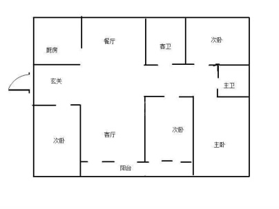 御溪桃花源 3室 2厅 128平米