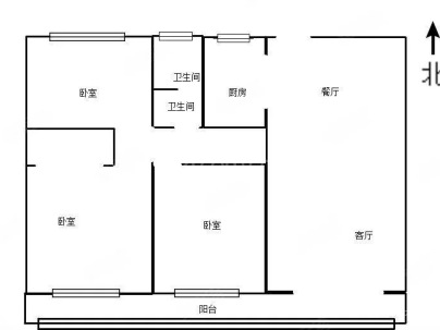 中湖明月 3室 2厅 105平米