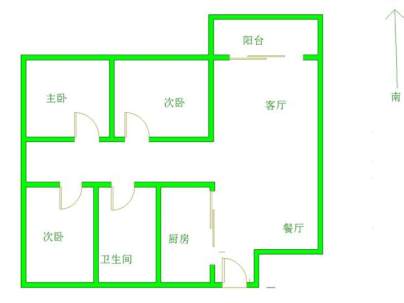 九香美城 3室 2厅 90平米