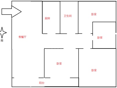 东信天锦城 3室 2厅 120平米