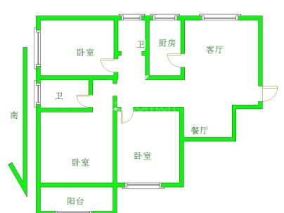 万马相山庭院 2室 2厅 136平米