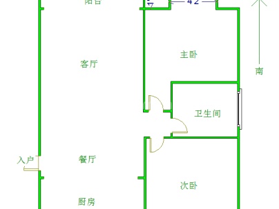 合欢家园 2室 2厅 78平米