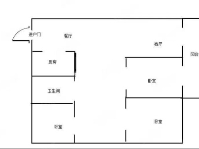 合欢家园 3室 2厅 122平米