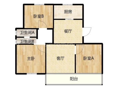 中湖明月云竹苑 3室 2厅 120.27平米