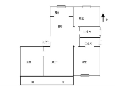 中湖明月云竹苑 3室 2厅 120平米