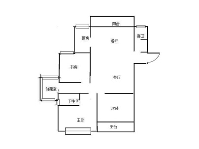 帝景翰园 3室 2厅 154平米