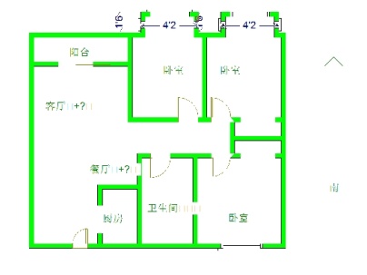 望湖新村 3室 2厅 94.63平米