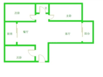 九香美城 3室 2厅 109平米