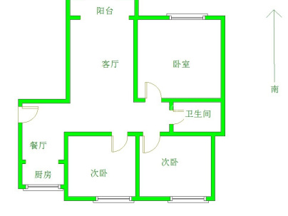 西城人家A区 3室 2厅 94.88平米