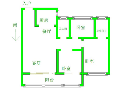 碧桂园·天玺 3室 2厅 111平米