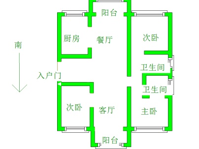 顺达金水湾 3室 2厅 133.5平米