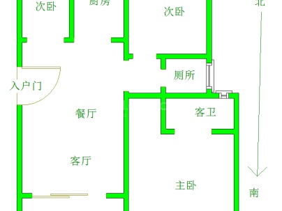 吾悦华府 3室 2厅 109平米