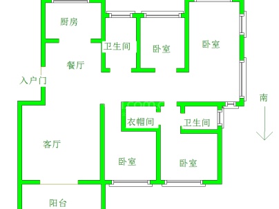 瑞景凯旋城 4室 2厅 174平米