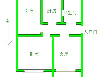 选煤厂 2室 1厅 55平米