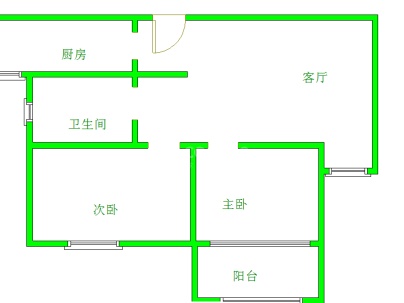 西城人家C区 2室 1厅 74.18平米