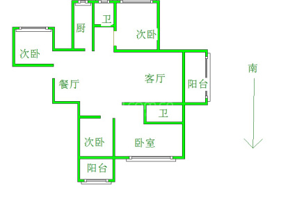 相城家园 3室 2厅 129平米