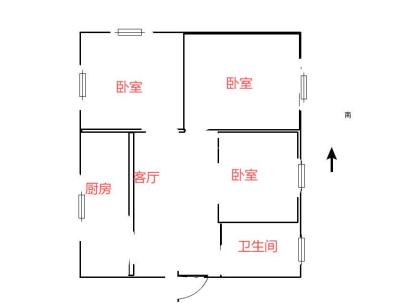 濉溪火车站皖北仓库 3室 1厅 75平米